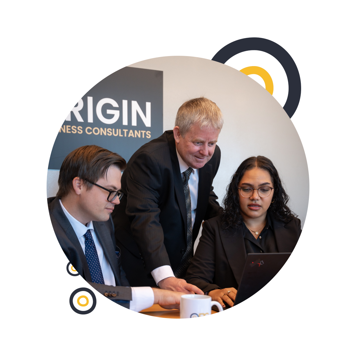 R&D tax consultants at board table